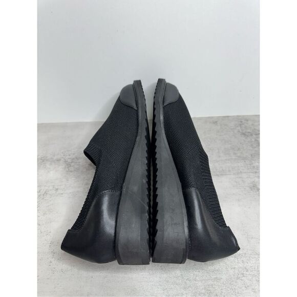 David Tate Social‎ Black Knit Shoes Size 10 Leather Lining Fabric Loafers NEW - Picture 4 of 8